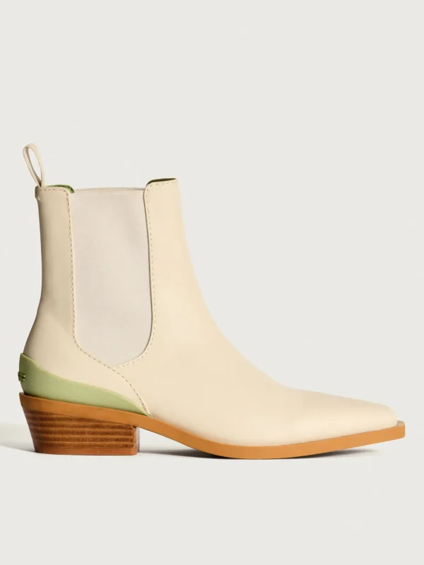 New HOFF COWBOY-STIEFELETTE RODEO OFF WHITE