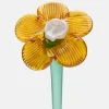Best HOFF MOUTHBLOWN CRYSTAL FLOWER MUSTARD