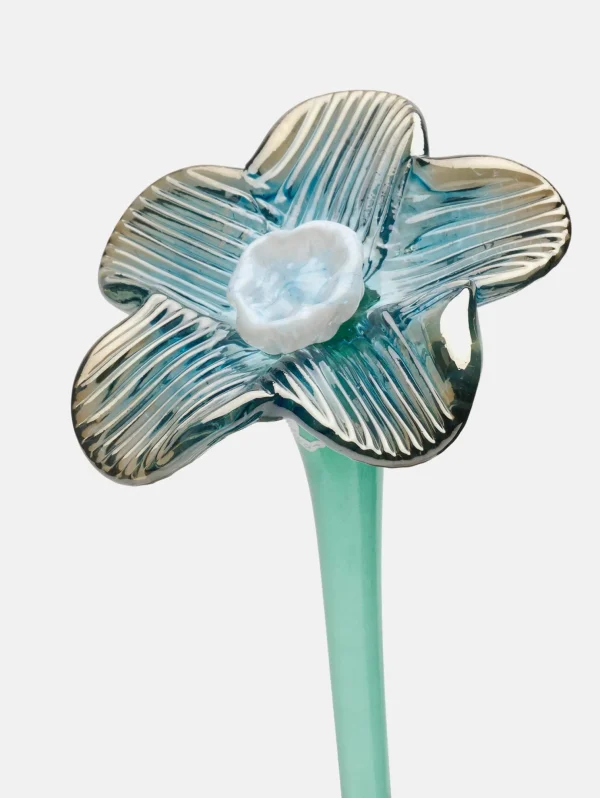 Best Sale HOFF MOUTHBLOWN CRYSTAL FLOWER SILVER