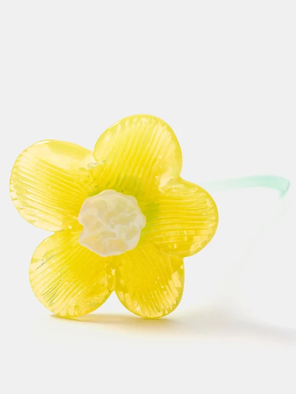 Outlet HOFF MOUTHBLOWN CRYSTAL FLOWER YELLOW